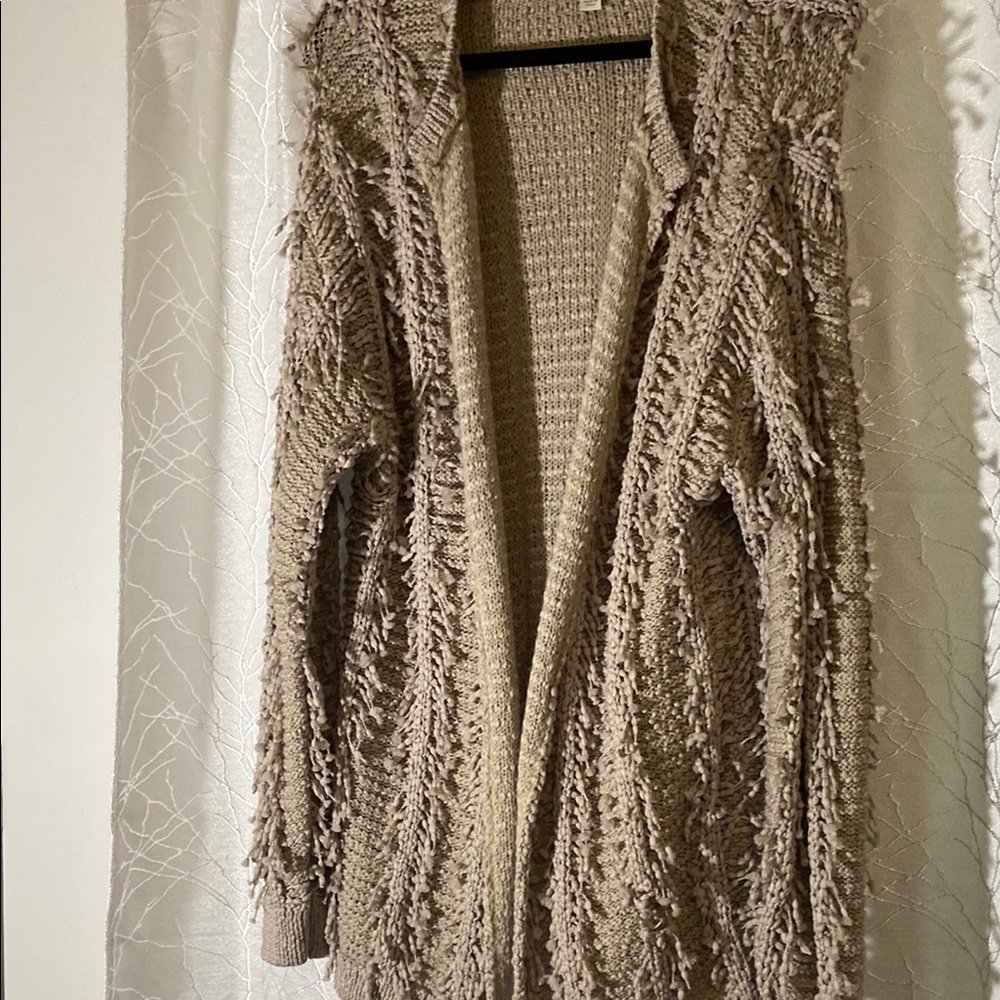 Cato Tan Plush Cardigan Sweater